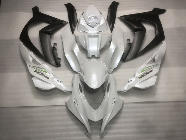 16-19 Blanc Nacré & Vert ZX10R Carénage 16-19 Blanc Nacré & Vert ZX10R Carénage