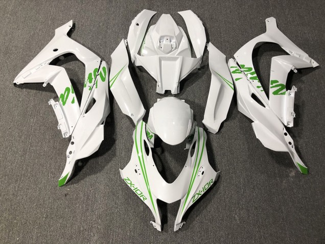 16-19 Kawi Blanc Vert Perle ZX10R Carénage 16-19 Kawi Blanc Vert Perle ZX10R Carénage