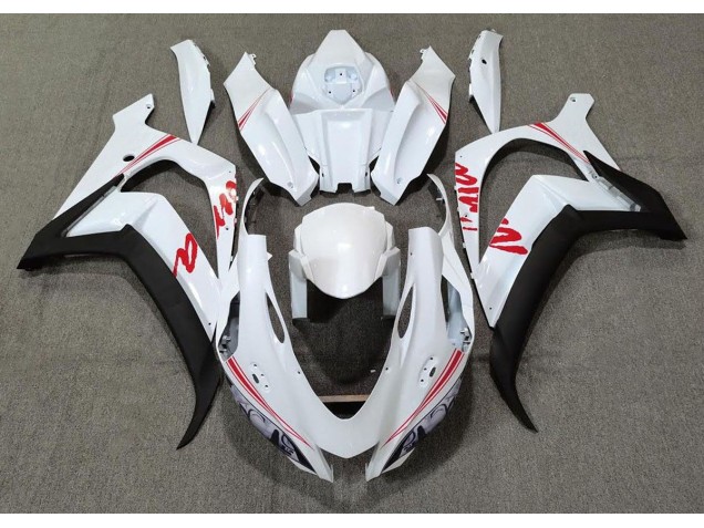 16-19 Logos Blanc Nacré & Rouge ZX10R Carénage 16-19 Logos Blanc Nacré & Rouge ZX10R Carénage