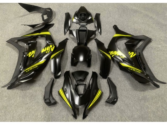 16-19 Noir Satiné & Jaune ZX10R Carénage