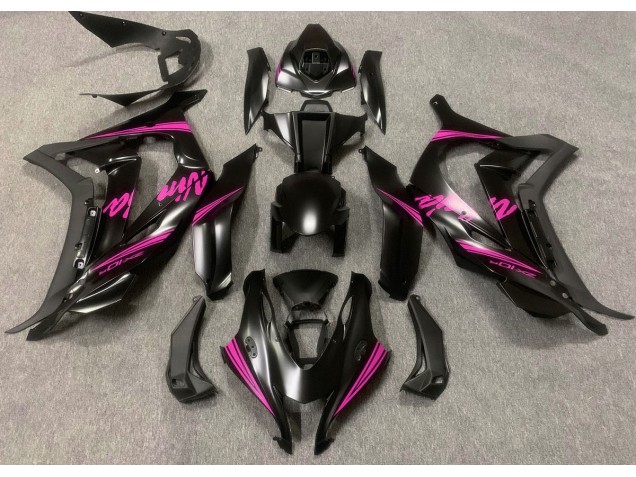 16-19 Noir Satiné & Rose ZX10R Carénage