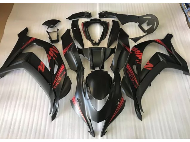 16-19 Noir Satiné & Rouge ZX10R Carénage