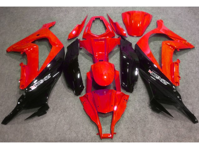 16-19 Rouge Brillant & Noir ZX10R Carénage