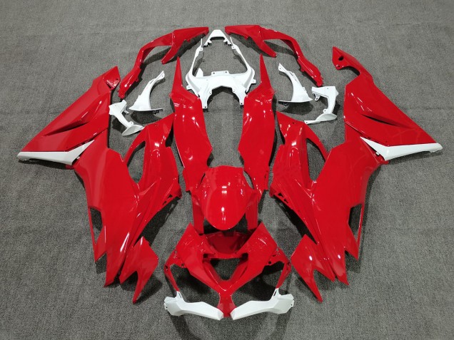 19-23 Rouge Avec Du Blanc ZX6R Carénage 19-23 Rouge Avec Du Blanc ZX6R Carénage