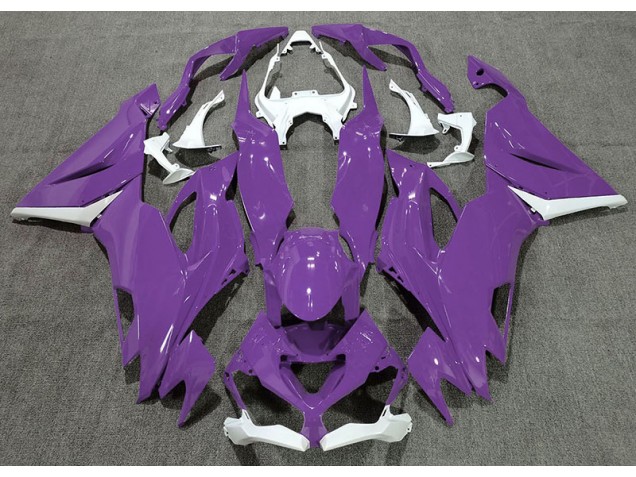 19-23 Violet Brillant & Blanc ZX6R Carénage 19-23 Violet Brillant & Blanc ZX6R Carénage