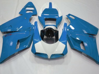 93-05 Bleu Clair Brillant & Blanc Ducati 996 748 916 998 Carénage
