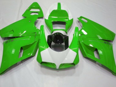 93-05 Vert Brillant & Blanc Ducati 996 748 916 998 Carénage