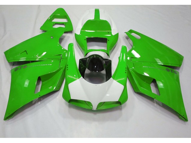 93-05 Vert Brillant & Blanc Ducati 996 748 916 998 Carénage