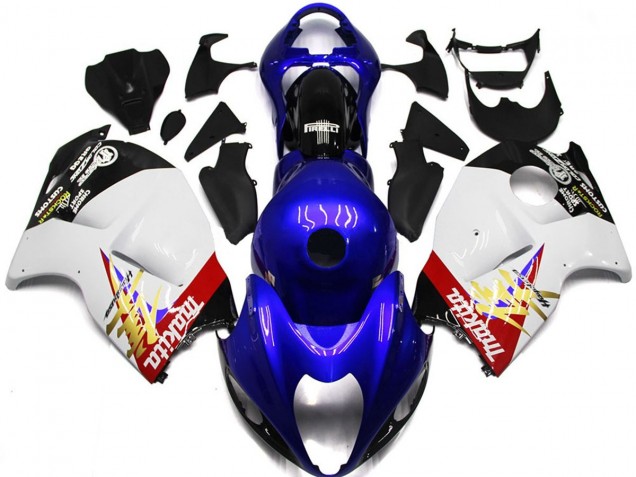 97-07 Logo Personnalisé Bleu & Blanc GSXR 1300 Carénage