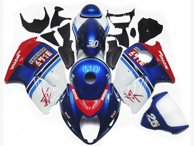 97-07 Logo Personnalisé Bleu & Blanc Motul GSXR 1300 Carénage 97-07 Logo Personnalisé Bleu & Blanc Motul GSXR 1300 Carénage