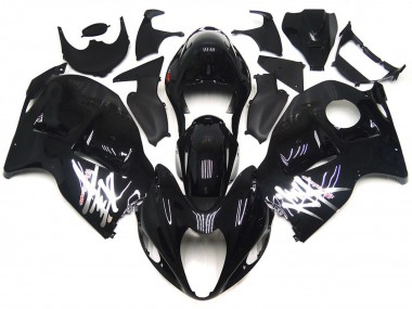 97-07 Noir Brillant Avec Décalcomanies Argentées GSXR 1300 Carénage