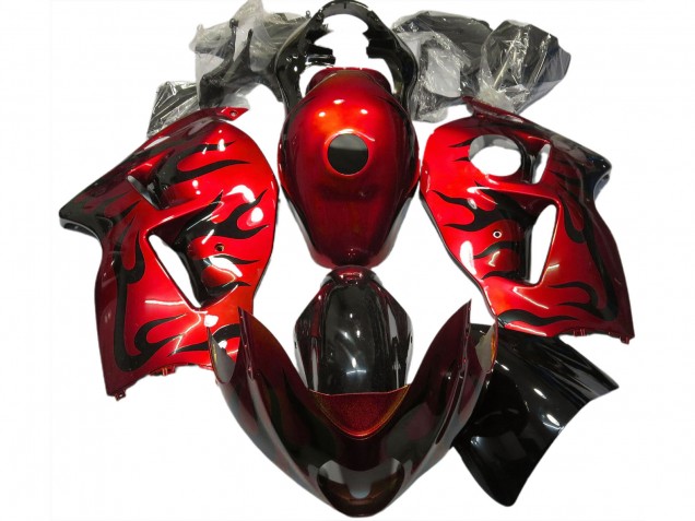 97-07 Rouge & Noir Flamme GSXR 1300 Carénage