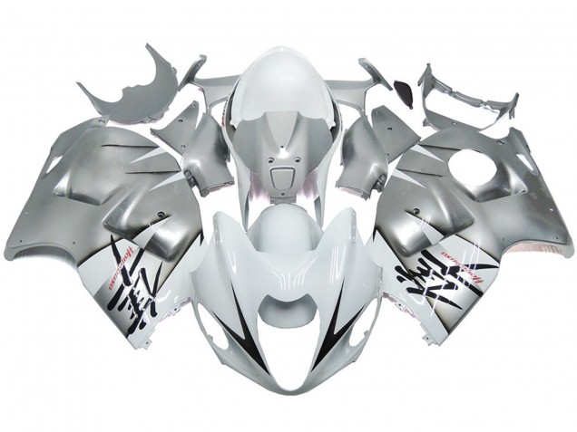 97-07 Style Argent & Blanc Brillant OEM GSXR 1300 Carénage 97-07 Style Argent & Blanc Brillant OEM GSXR 1300 Carénage