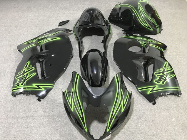 97-07 Éclair Noir & Vert GSXR 1300 Carénage