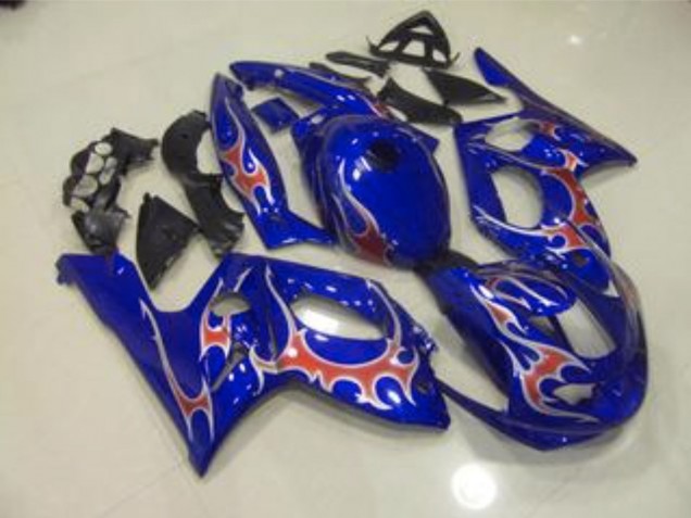 98-07 Bleu Rouge & Argent Brillant YZF600 Carénage
