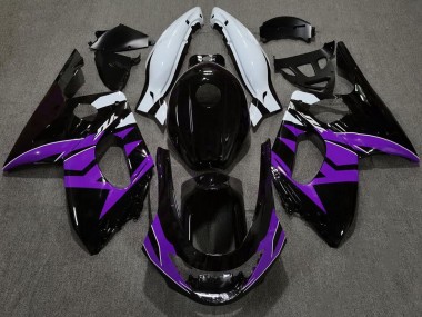 98-07 Noir Brillant Violet & Blanc YZF600 Carénage